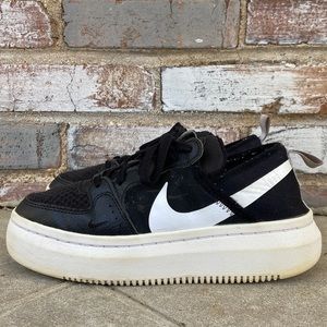Nike Women's Court Vision Alta Black White Size 7
